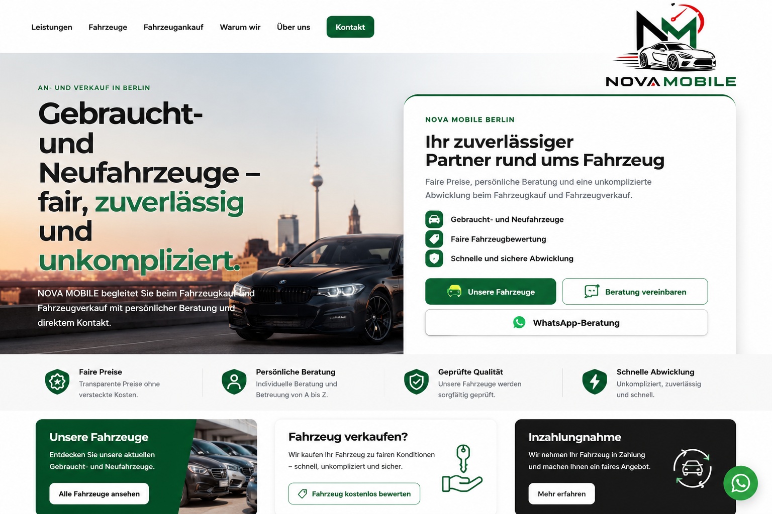 NOVA MOBILE – Fahrzeughandel in Berlin